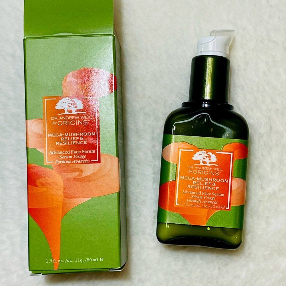 Dr. Andrew Weil for Origins Mega-Mushroom Relief Advanced Face Serum 1.7 oz NIB